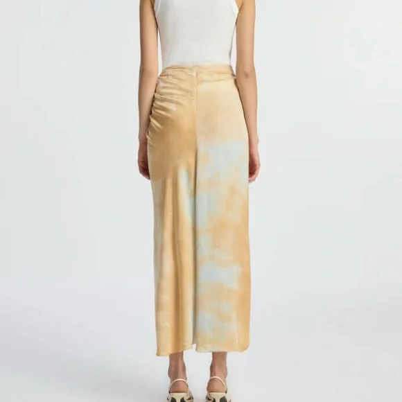 A.L.C Grace Dyed Rushed Midi Skirt size 6 - Picture 2 of 12